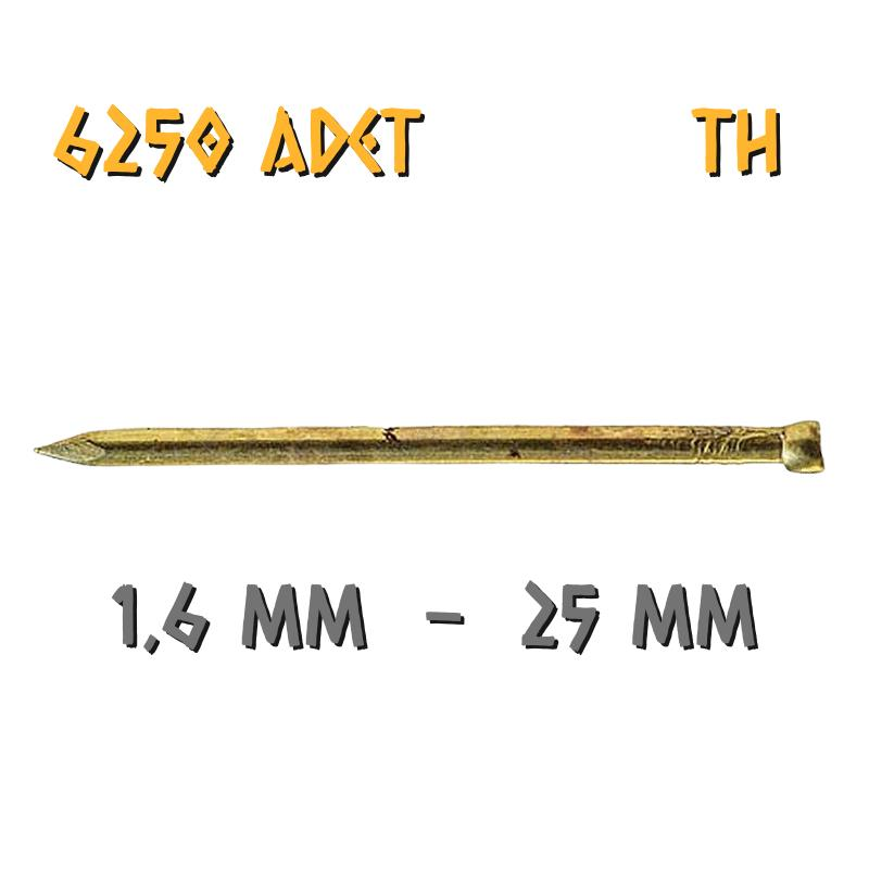 Acero Sarı Kaplama Başsız TH Tel Çivi 1.6x25 mm. - 2500 Gr. - 6250 Adet