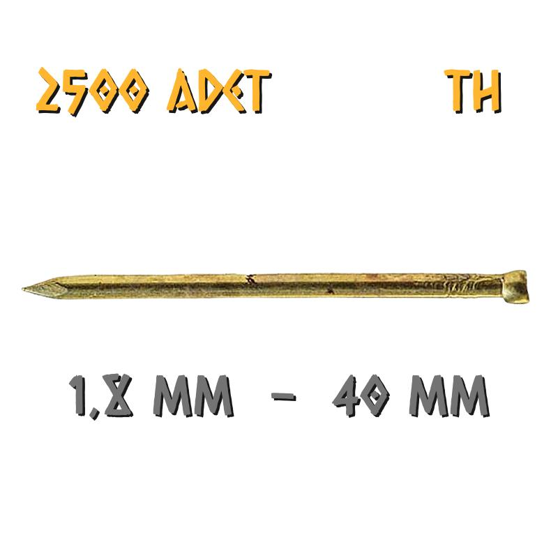 Acero Sarı Kaplama Başsız TH Tel Çivi 1.8x40 mm. - 2500 Gr. - 2500 Adet