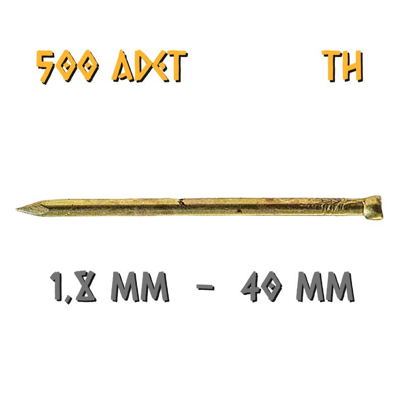Acero Sarı Kaplama Başsız TH Tel Çivi 1.8x40 mm. - 500 Gr. - 500 Adet