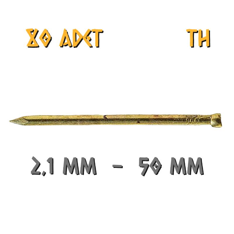 Acero Sarı Kaplama Başsız TH Tel Çivi 2.1x50 mm. - 100 Gr. - 80 Adet