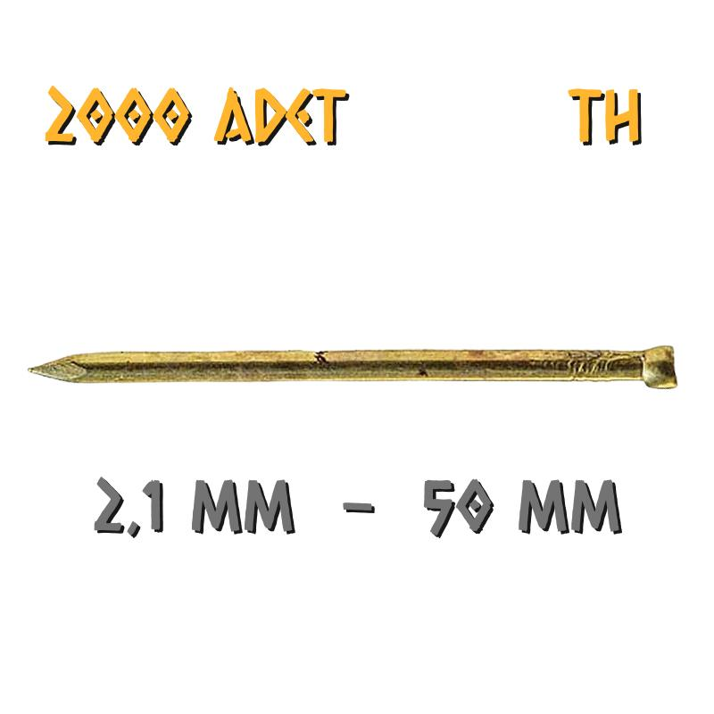 Acero Sarı Kaplama Başsız TH Tel Çivi 2.1x50 mm. - 2500 Gr. - 2000 Adet