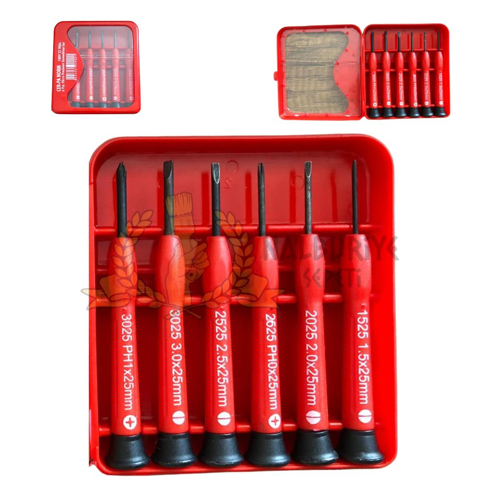 Cer-Pa Norm Saatçi - Tekstilci Mini Tornavida Takımı - 6 Parça