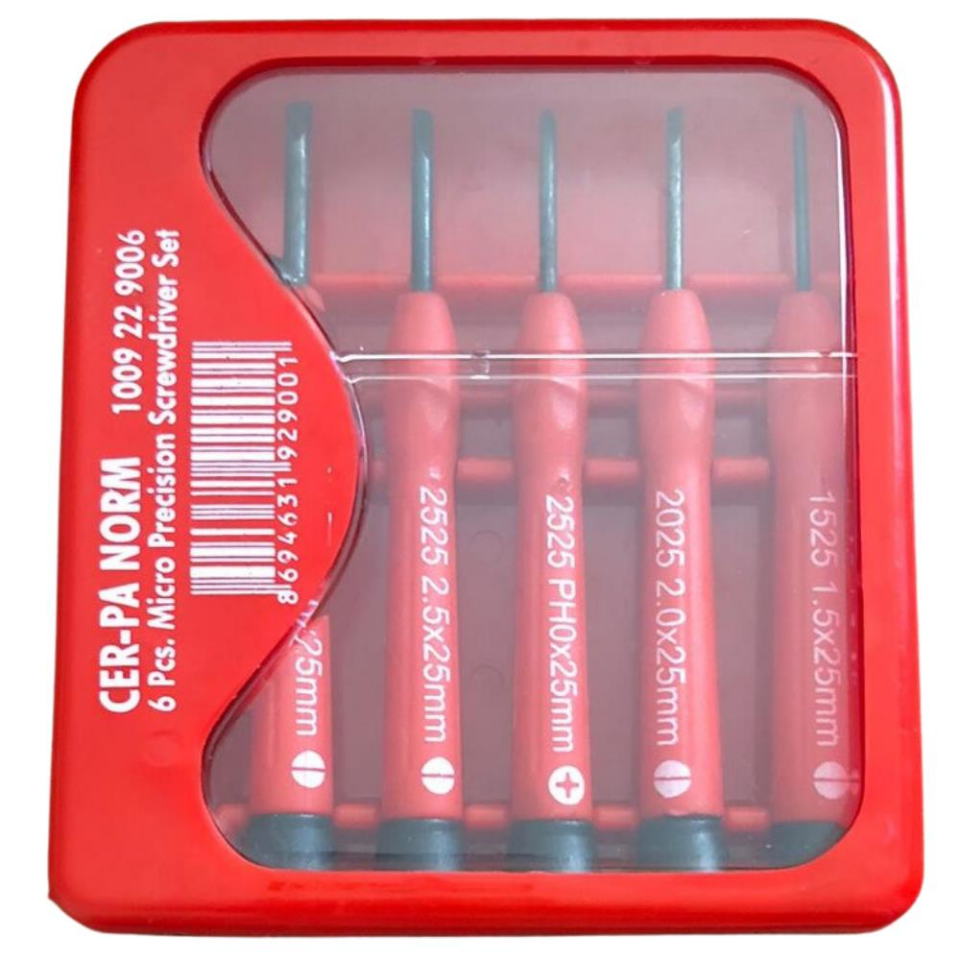 Cer-Pa Norm Saatçi - Tekstilci Mini Tornavida Takımı - 6 Parça