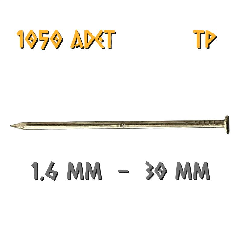 Acero Sarı Kaplama Başlı TP Tel Çivi 1.6x30 mm. - 500 Gr. - 1050 Adet