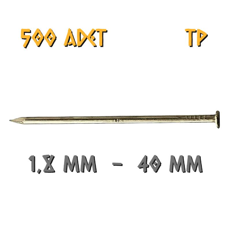 Acero Sarı Kaplama Başlı TP Tel Çivi 1.8x40 mm. - 500 Gr. - 500 Adet