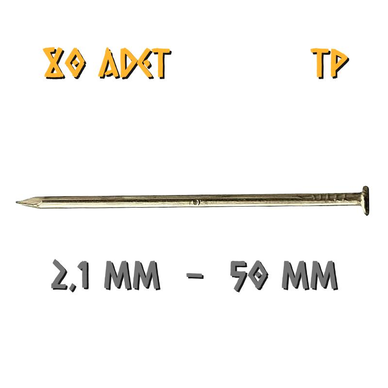 Acero Sarı Kaplama Başlı TP Tel Çivi 2.1x50 mm. - 100 Gr. - 80 Adet