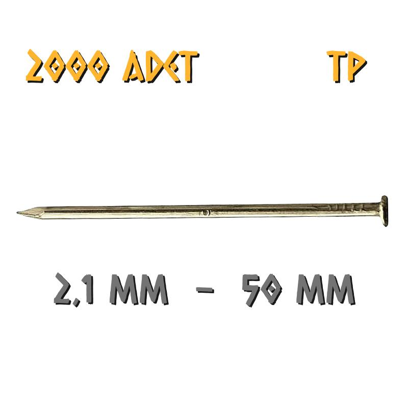 Acero Sarı Kaplama Başlı TP Tel Çivi 2.1x50 mm. - 2500 Gr. - 2000 Adet
