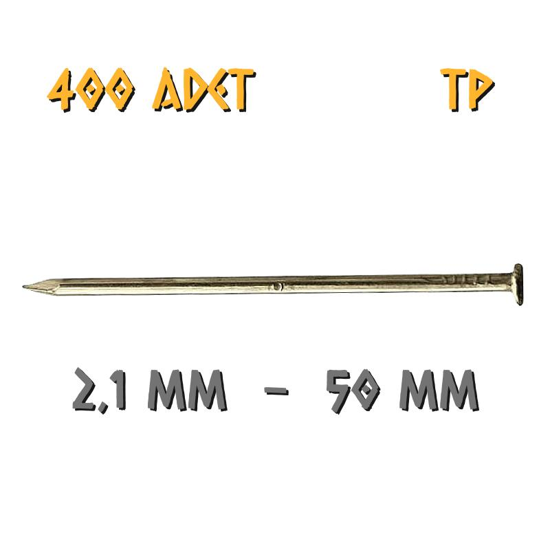 Acero Sarı Kaplama Başlı TP Tel Çivi 2.1x50 mm. - 500 Gr. - 400 Adet