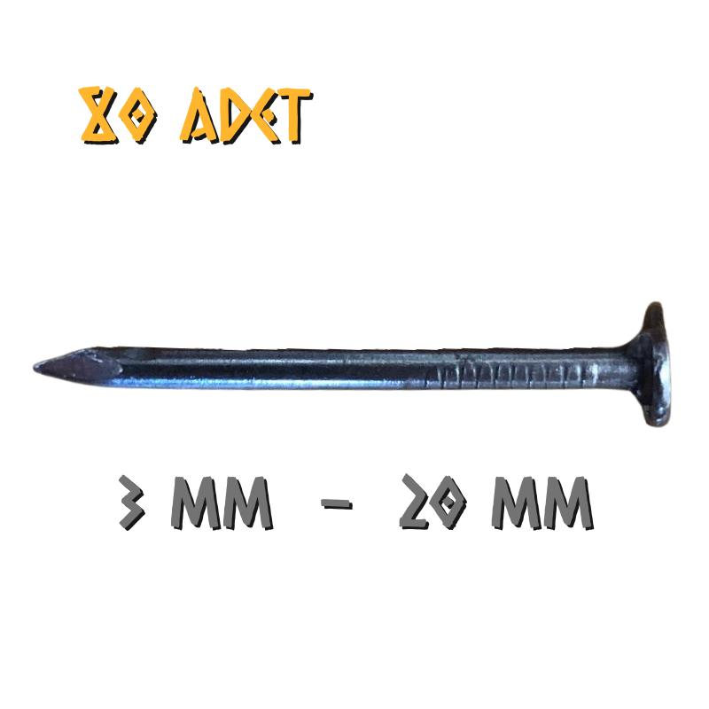 Acero Çinko Kaplama Şıngıl Çivi 3x20 mm. - 100 Gr. - 80 Adet