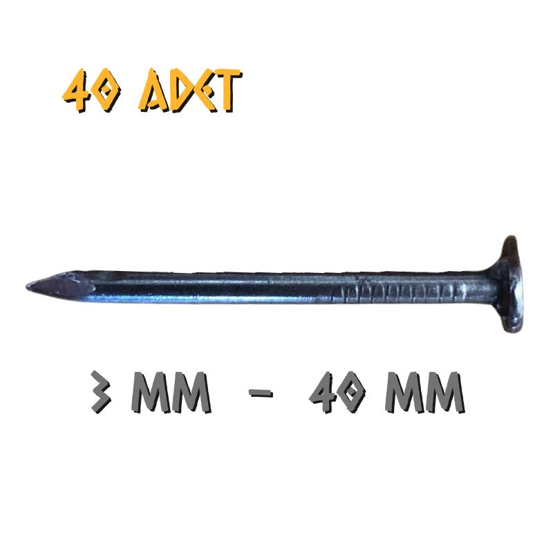 Acero Çinko Kaplama Şıngıl Çivi 3x40 mm. - 100 Gr. - 40 Adet
