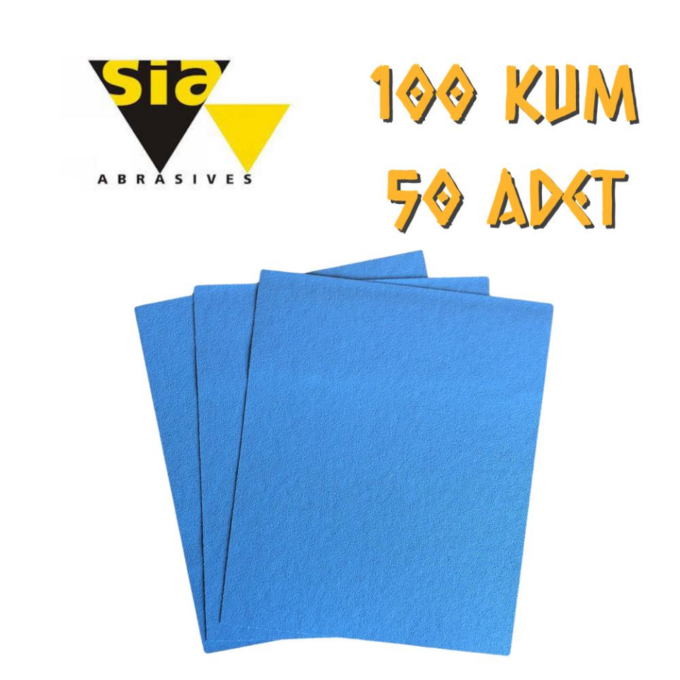 Sia 1949 Kuru Zımpara 100 Kum - 50 Adet