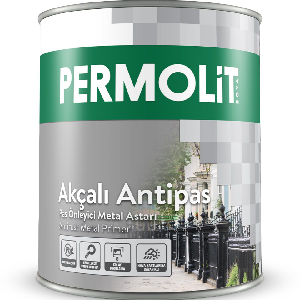 Permolit Akçalı Antipas Pas Önleyici Boya GRİ 0.75 Lt.