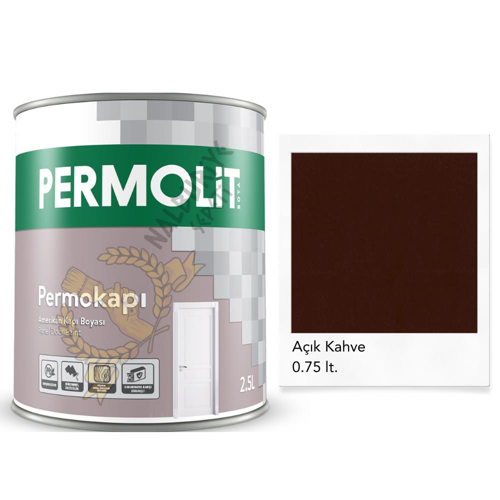 Permolit Sentetik Amerikan Panel Kapı Boyası AÇIK KAHVE 0.75 Lt.