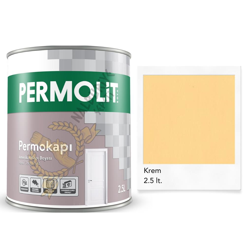 Permolit Sentetik Amerikan Panel Kapı Boyası KREM 2.5 Lt.