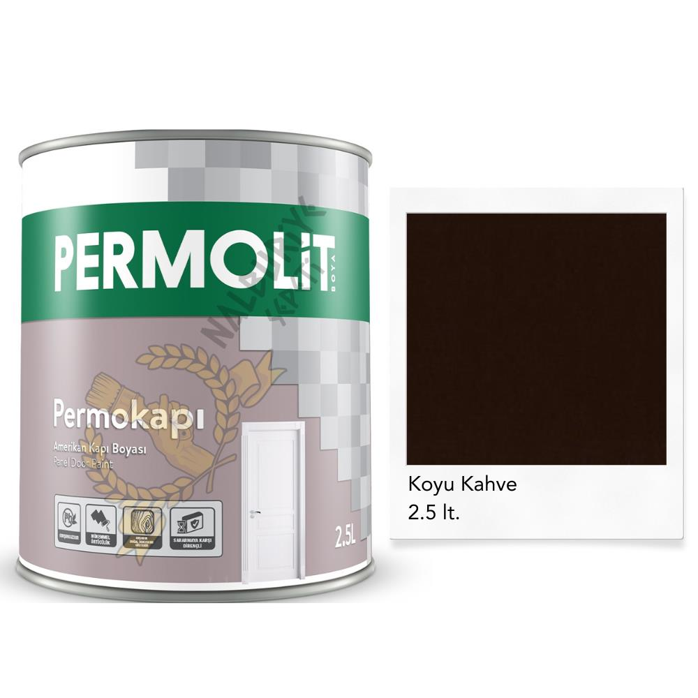 Permolit Sentetik Amerikan Panel Kapı Boyası KOYU KAHVE 2.5 Lt.