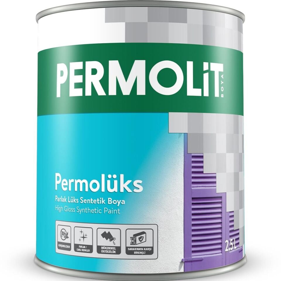 Permolit Lüks Sentetik Parlak Yağlı Boya BEYAZ 2.5 Lt.