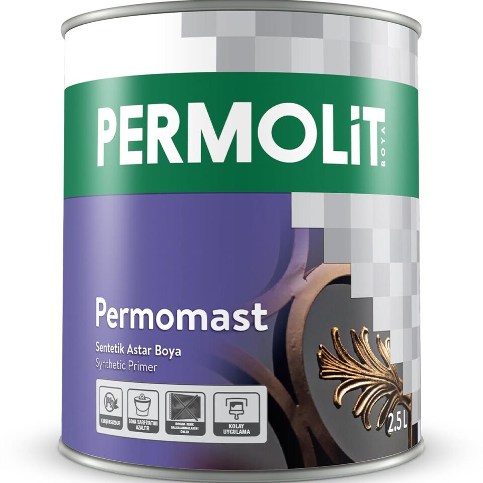 Permolit Sentetik Astar Boya BEYAZ 2.5 Lt.