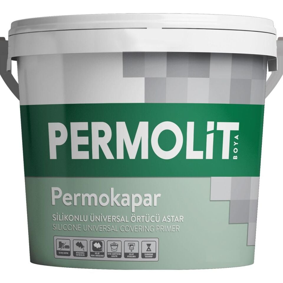 Permolit Permokapar Su Bazlı İç ve Dış Cephe Silikonlu Astar - BEYAZ - 3.5 Kg.
