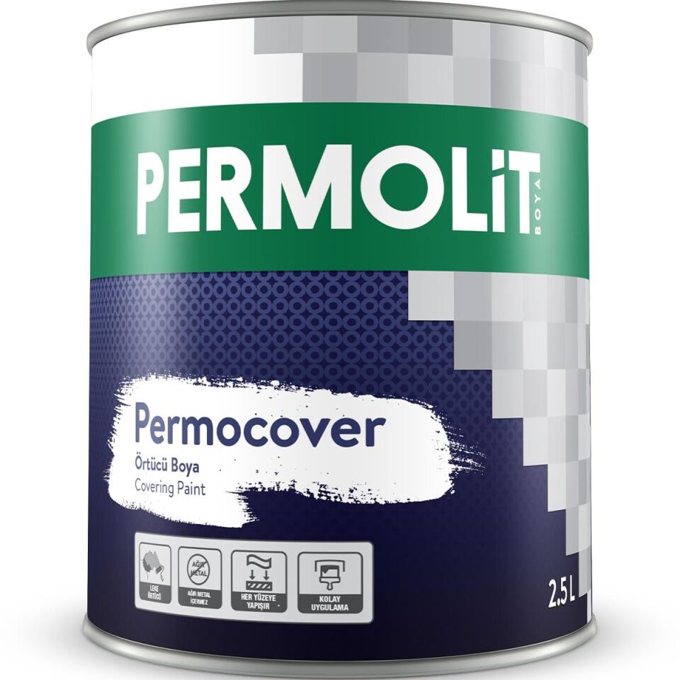 Permolit Leke ve İs Kapatıcı Sentetik Örtücü Boya BEYAZ 2.5 Lt.