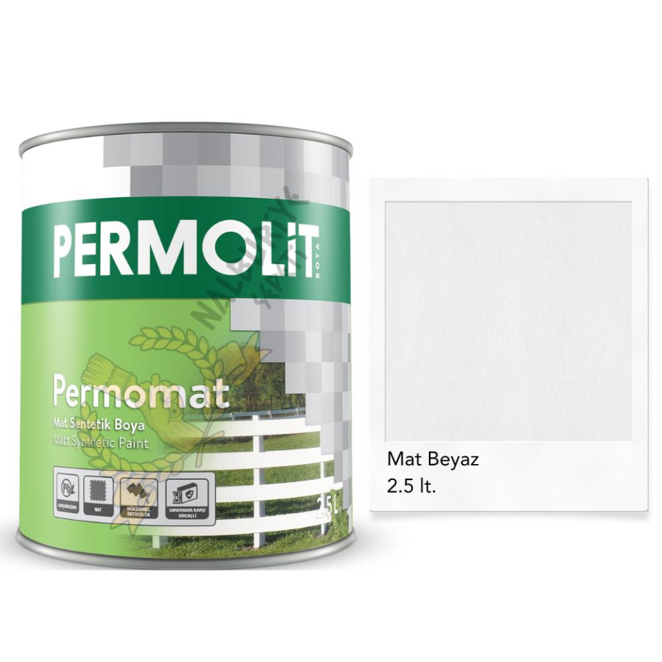 Permolit Mat Sentetik Yağlı Boya BEYAZ 2.5 Lt.