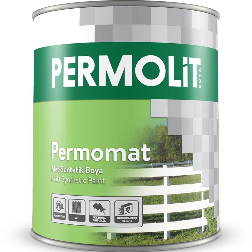 Permolit Mat Sentetik Yağlı Boya BEYAZ 0.75 Lt.