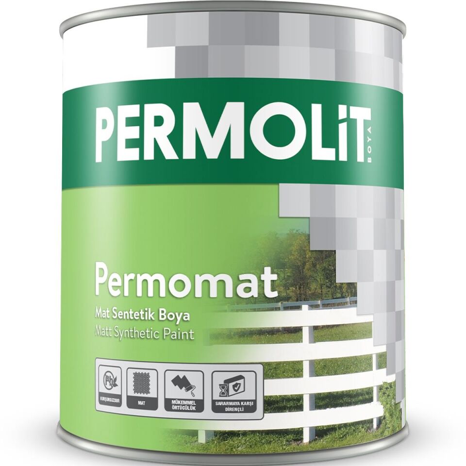 Permolit Mat Sentetik Yağlı Boya BEYAZ 0.75 Lt.