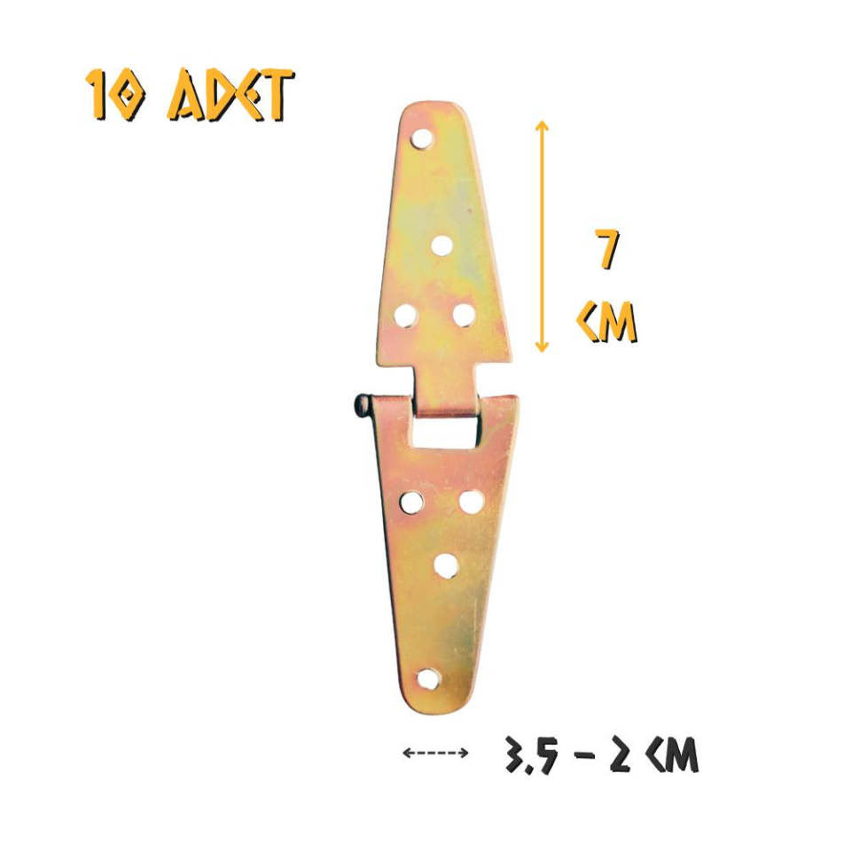 Koral Çift Kuyruklu Menteşe No: 800-3.5 - 7 cm. - 10 Adet