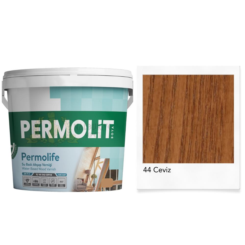 Permolit Permolife Su Bazlı Parlak Ahşap Vernik - CEVİZ - 2.5 Lt.