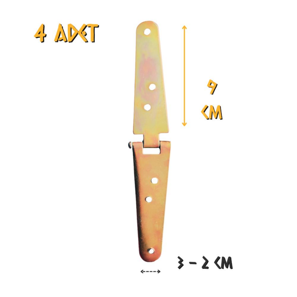 Koral Çift Kuyruklu Menteşe No: 900-4 - 9 cm. - 4 Adet