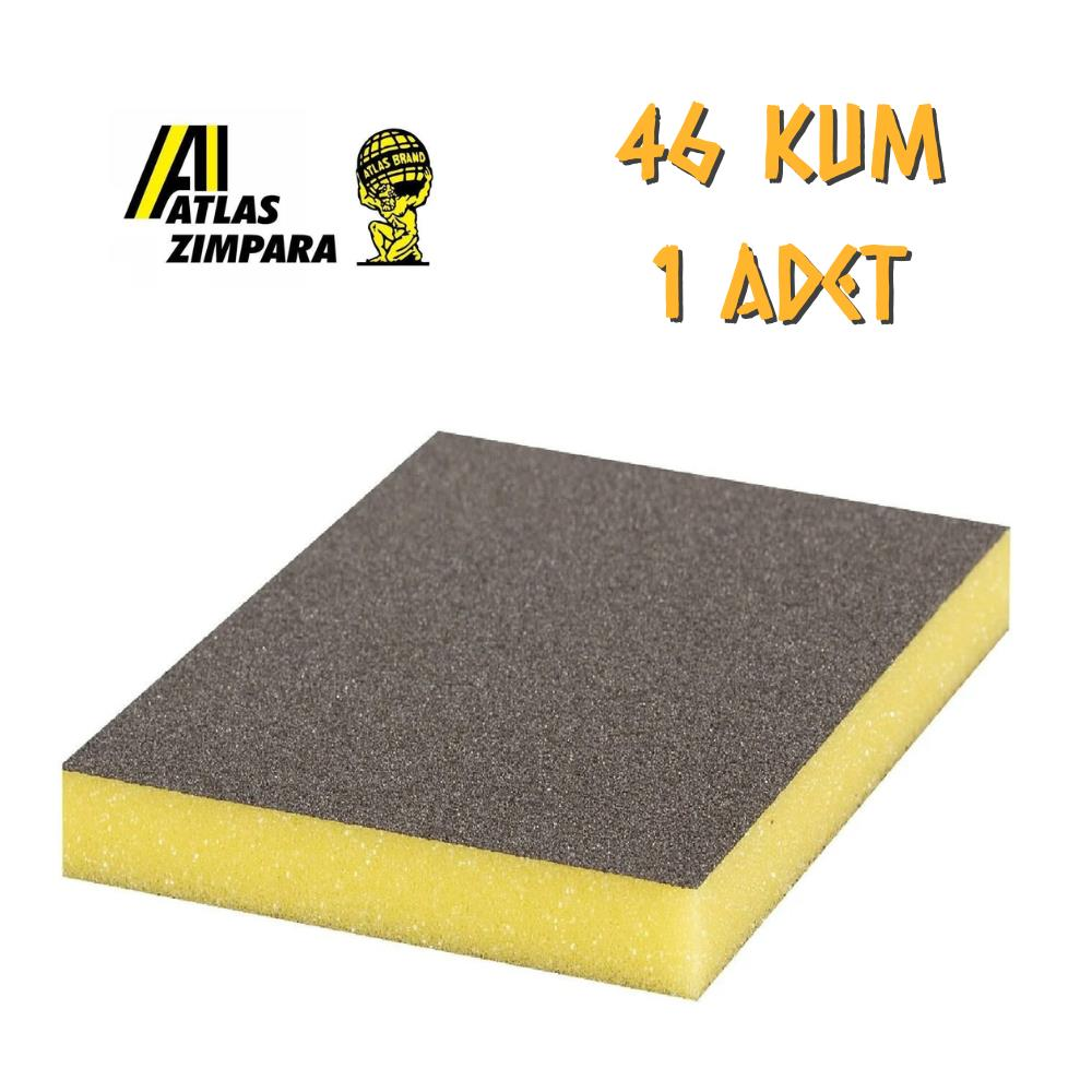 Atlas Sünger Zımpara - İnce 2 taraflı - 46 Kum - 1 Adet