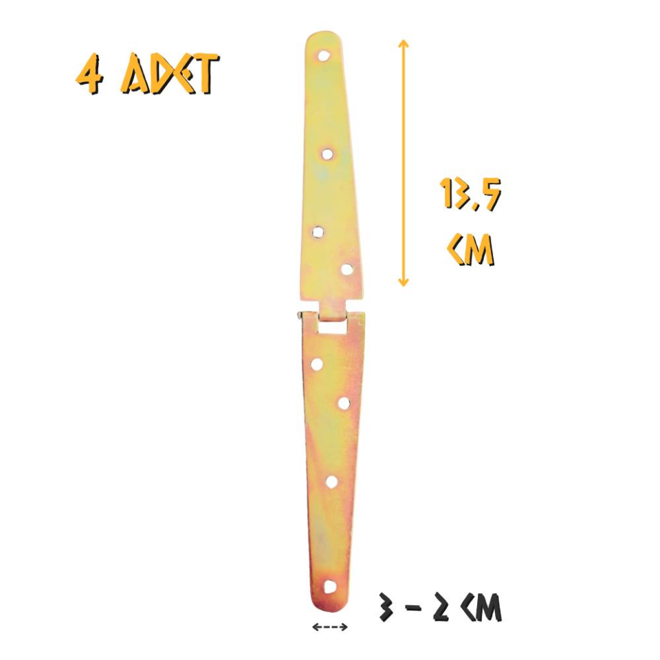 Koral Çift Kuyruklu Menteşe No: 900-6 - 13.5 cm. - 4 Adet