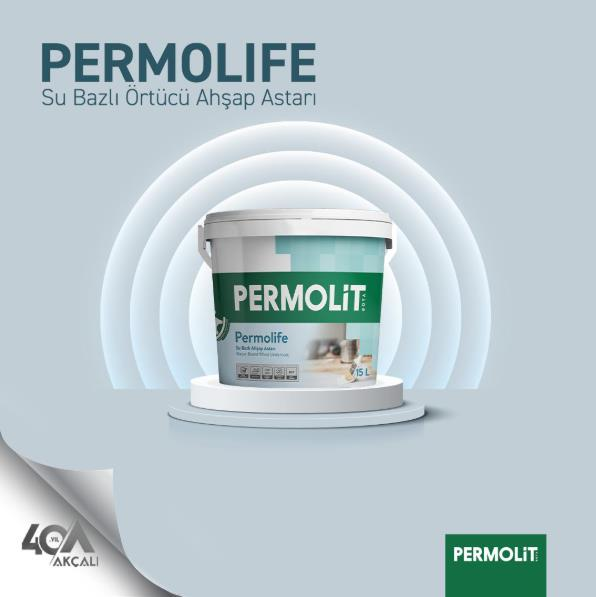 Permolit Permolife Su Bazlı Örtücü Ahşap Astarı - BEYAZ - 0.75 Lt.
