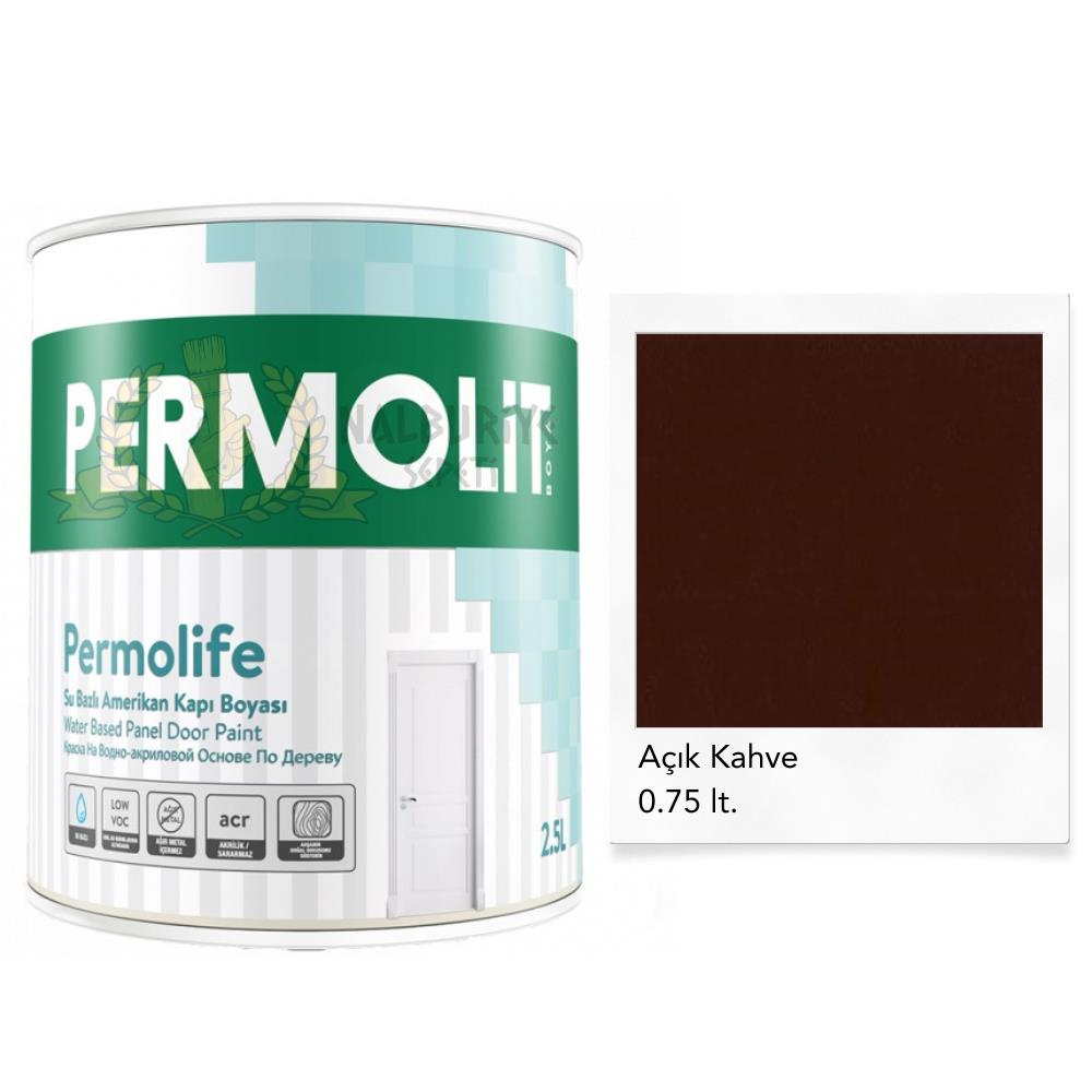 Permolit Permolife Su Bazlı Amerikan Panel Kapı Boyası - AÇIK KAHVE - 0.75 Lt.