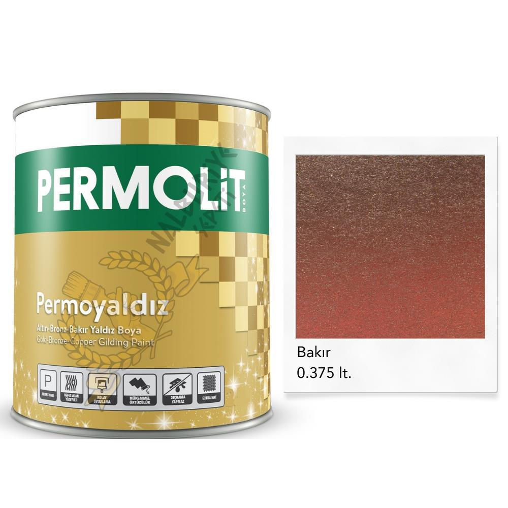 Permolit Isıya Dayanıklı Dekoratif Yaldız Boya BAKIR 0.375 Lt.