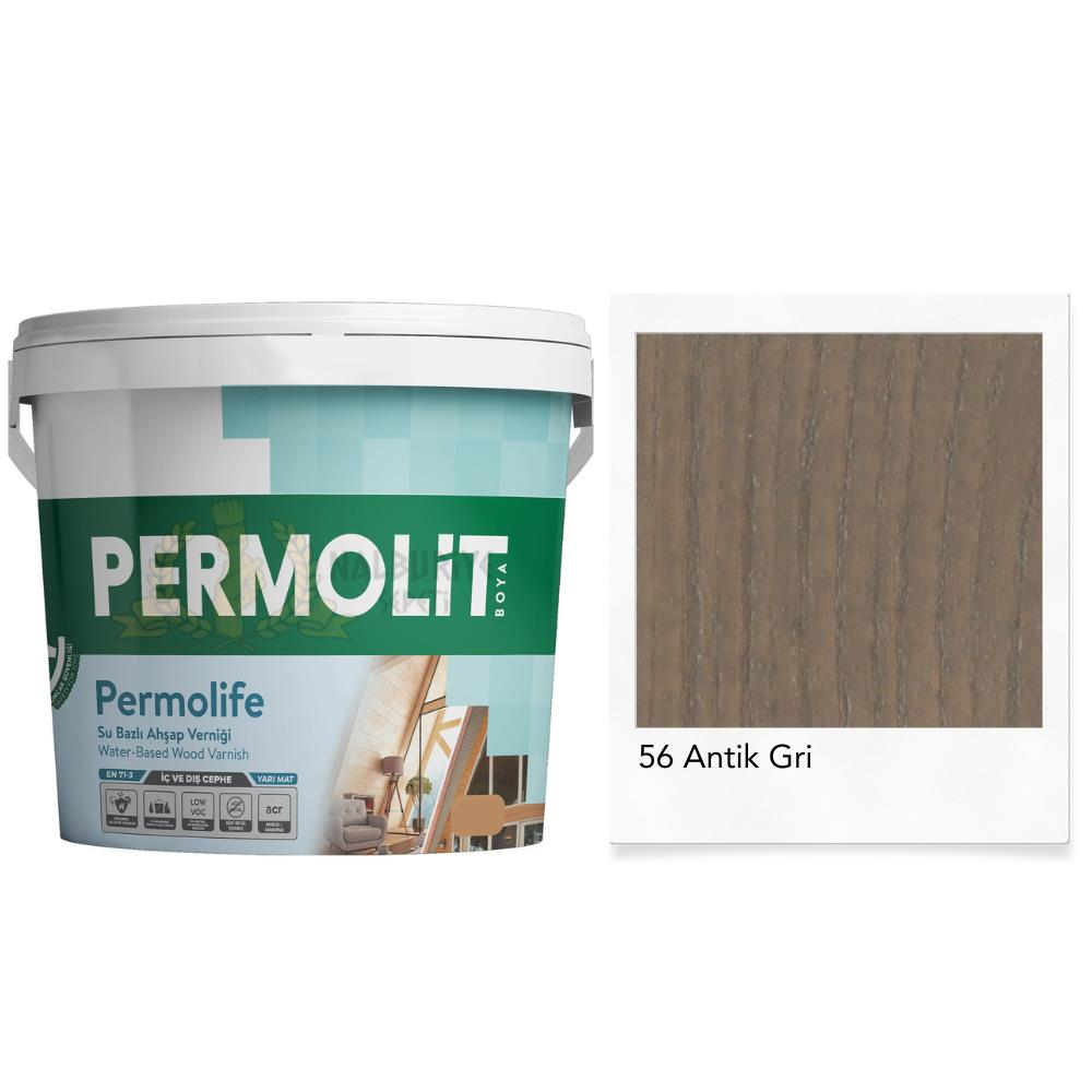 Permolit Permolife Su Bazlı Parlak Ahşap Vernik - ANTİK GRİ - 0.75 Lt.