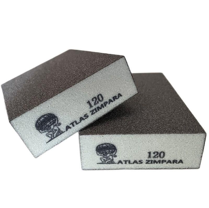 Atlas Sünger Zımpara - Kalın 4 Taraflı - 100 Kum - 5 Adet