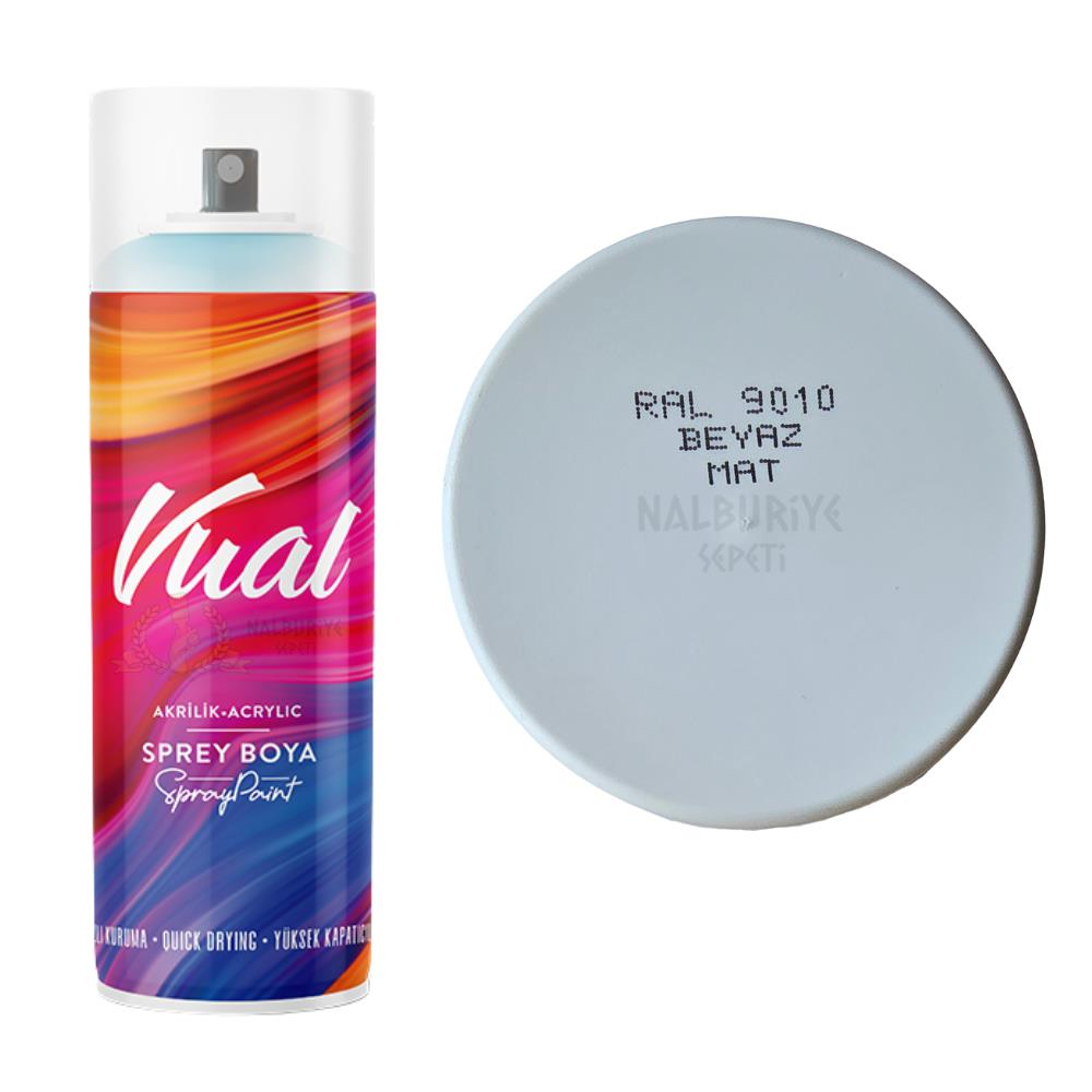 Permolit Akçalı Vual Akrilik Sprey Boya BEYAZ MAT 400 ml - RAL9010