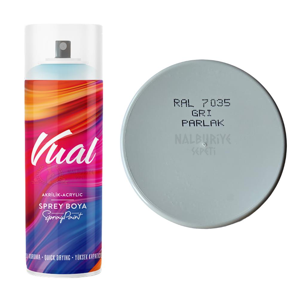 Permolit Akçalı Vual Akrilik Sprey Boya GRİ PARLAK 400 ml - RAL7035