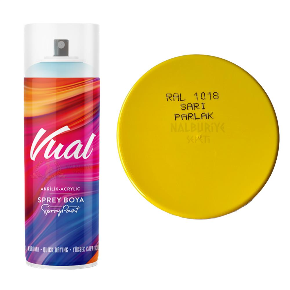 Permolit Akçalı Vual Akrilik Sprey Boya SARI PARLAK 400 ml - RAL1018