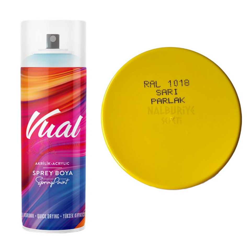 Permolit Akçalı Vual Akrilik Sprey Boya SARI PARLAK 400 ml - RAL1018
