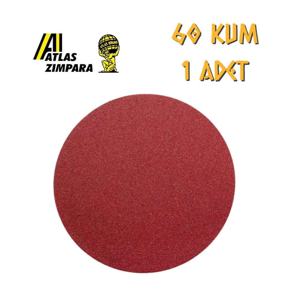 Atlas GT888 Yuvarlak Disk Cırt Zımpara 115 mm - P60 Kum - 1 Adet