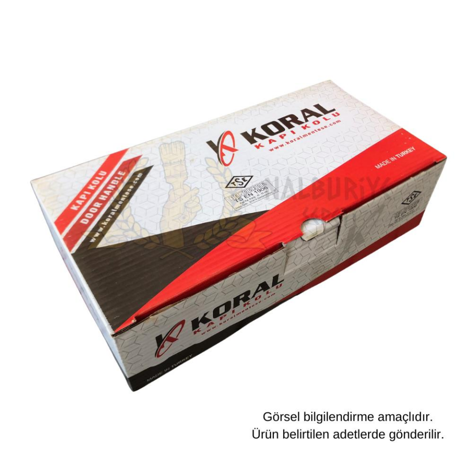 Koral Nikel Saten Kapı Kolu Bravo - Aynalı Oda - 1 Takım