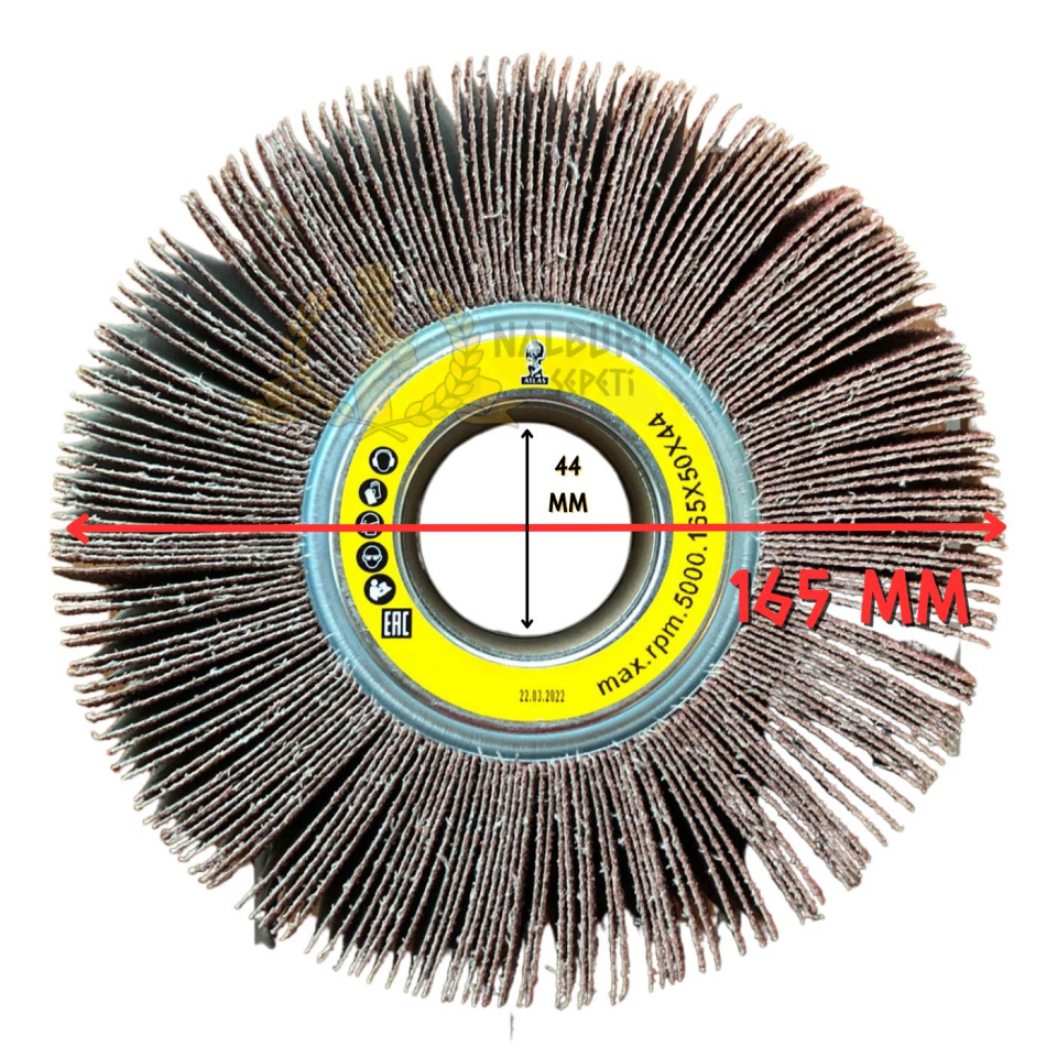 Atlas Flanşlı Mop Zımpara 165x50x44 - P40 Kum