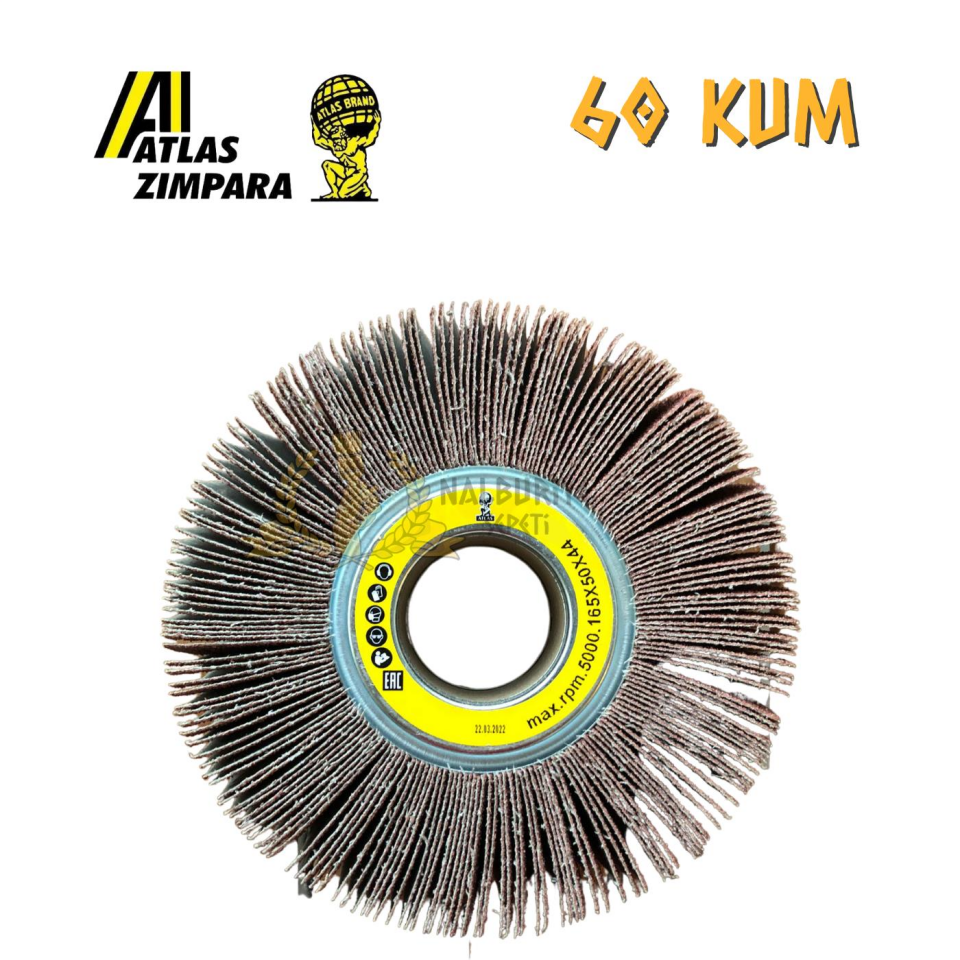 Atlas Flanşlı Mop Zımpara 165x50x44 - P60 Kum