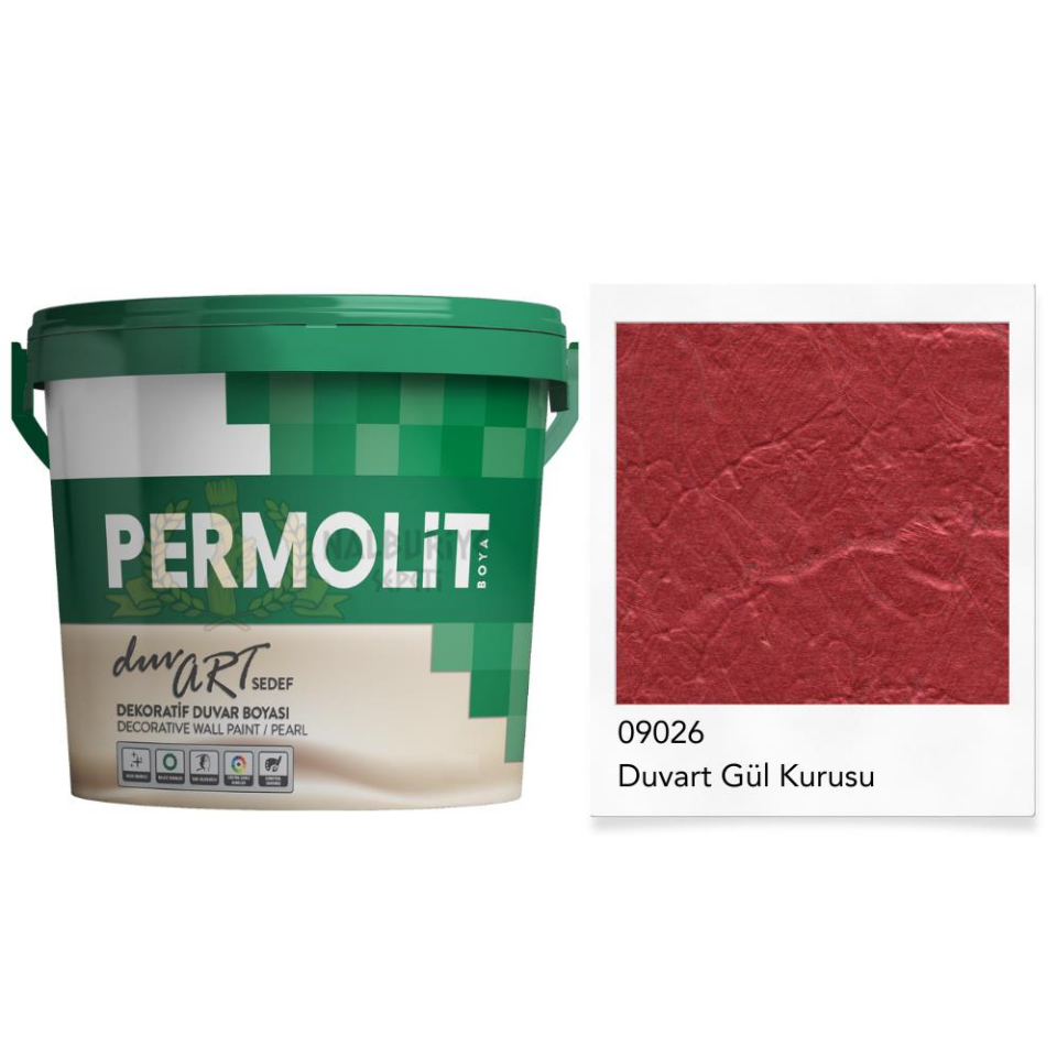 Permolit DuvArt Sedef Dekoratif Duvar Boyası - 09026 GÜL KURUSU - 2.5 Lt.