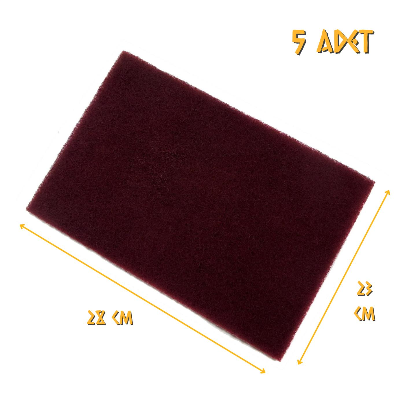 Atlas Brite Keçe Zımpara 230 x 280 mm, - Kırmızı - 5 Adet