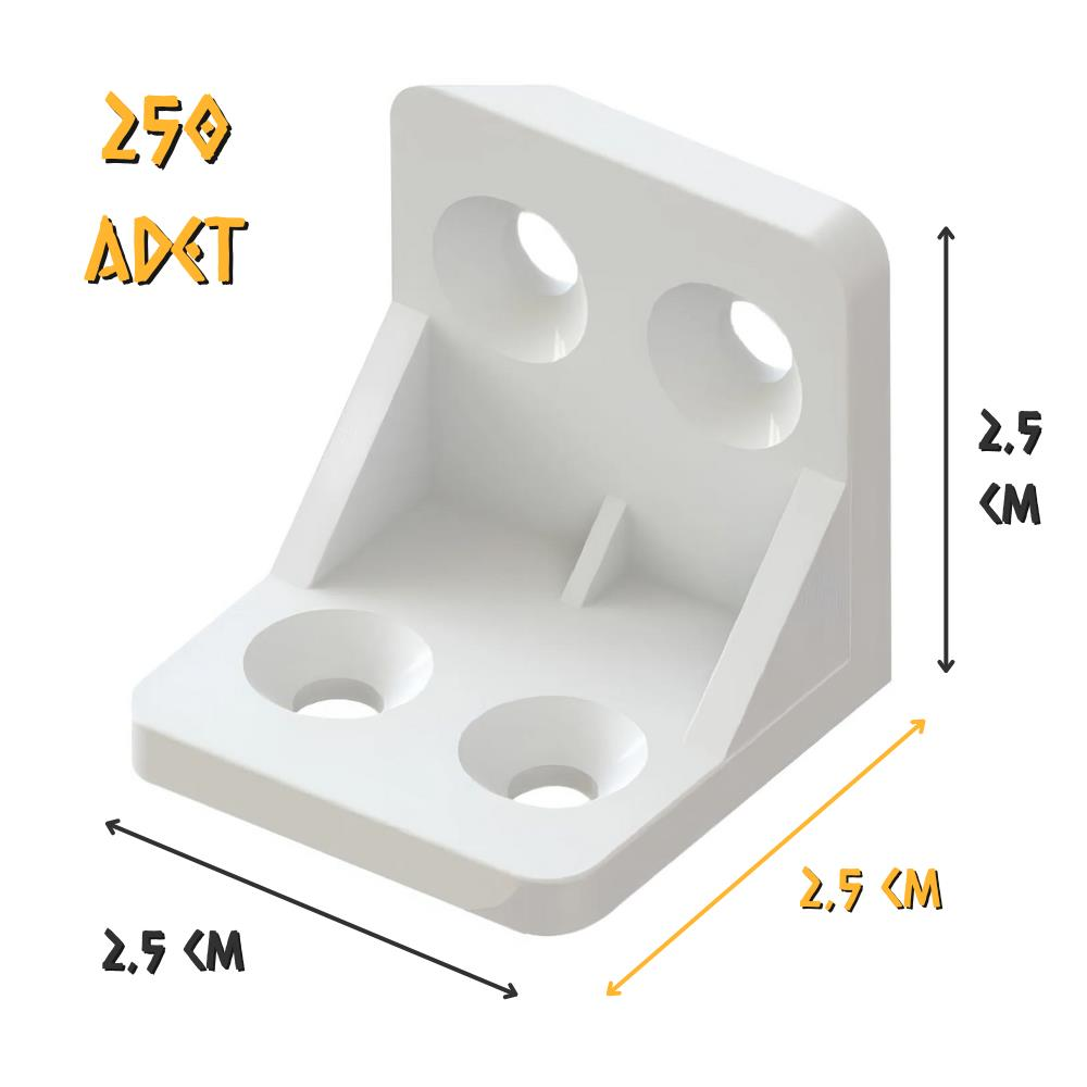 Koral Plastik Köşe Bağlantı L Ayak Büyük - 250 Adet