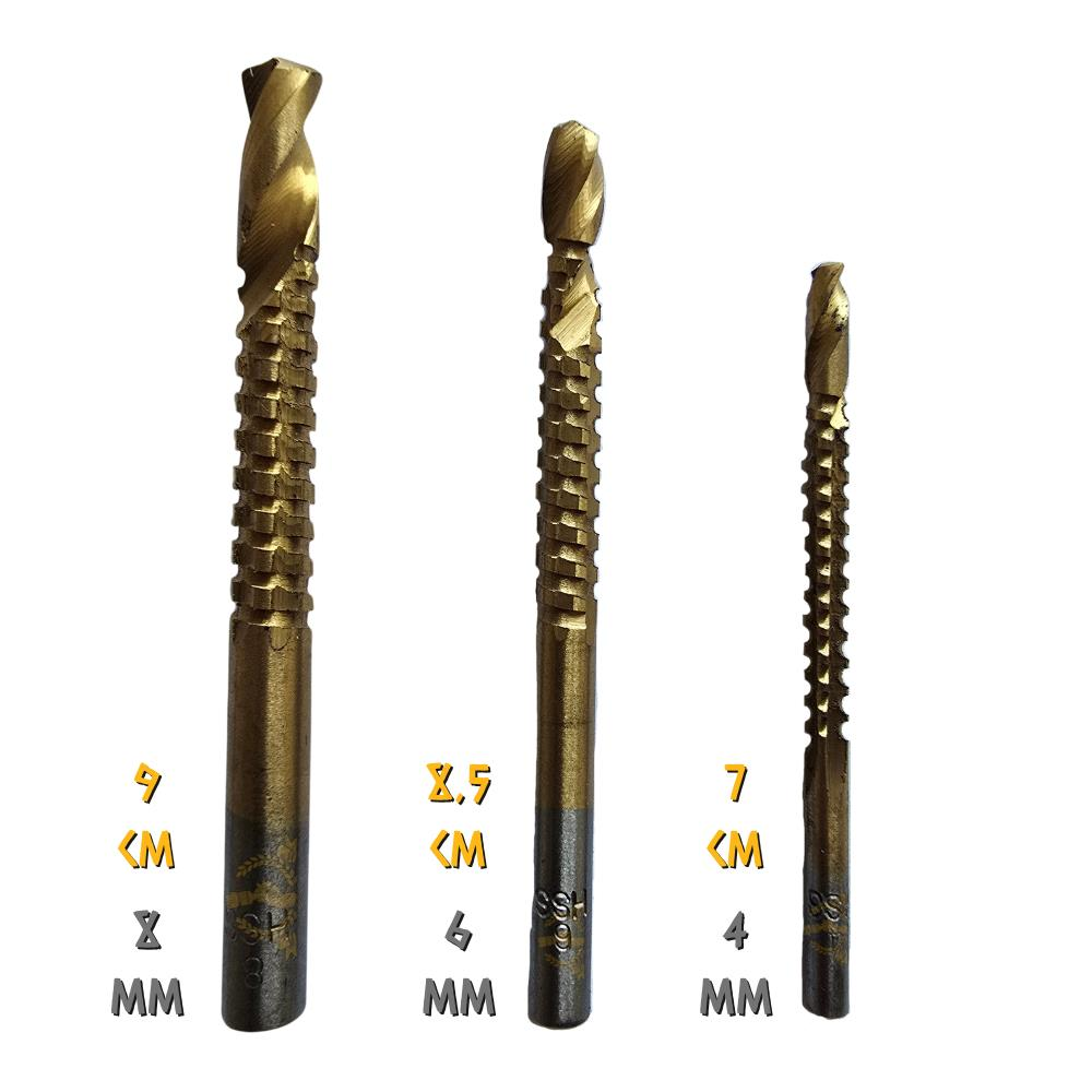 Kupa Tyson Freze Matkap Uç Seti - 4-6-8 mm. - 3 Parça