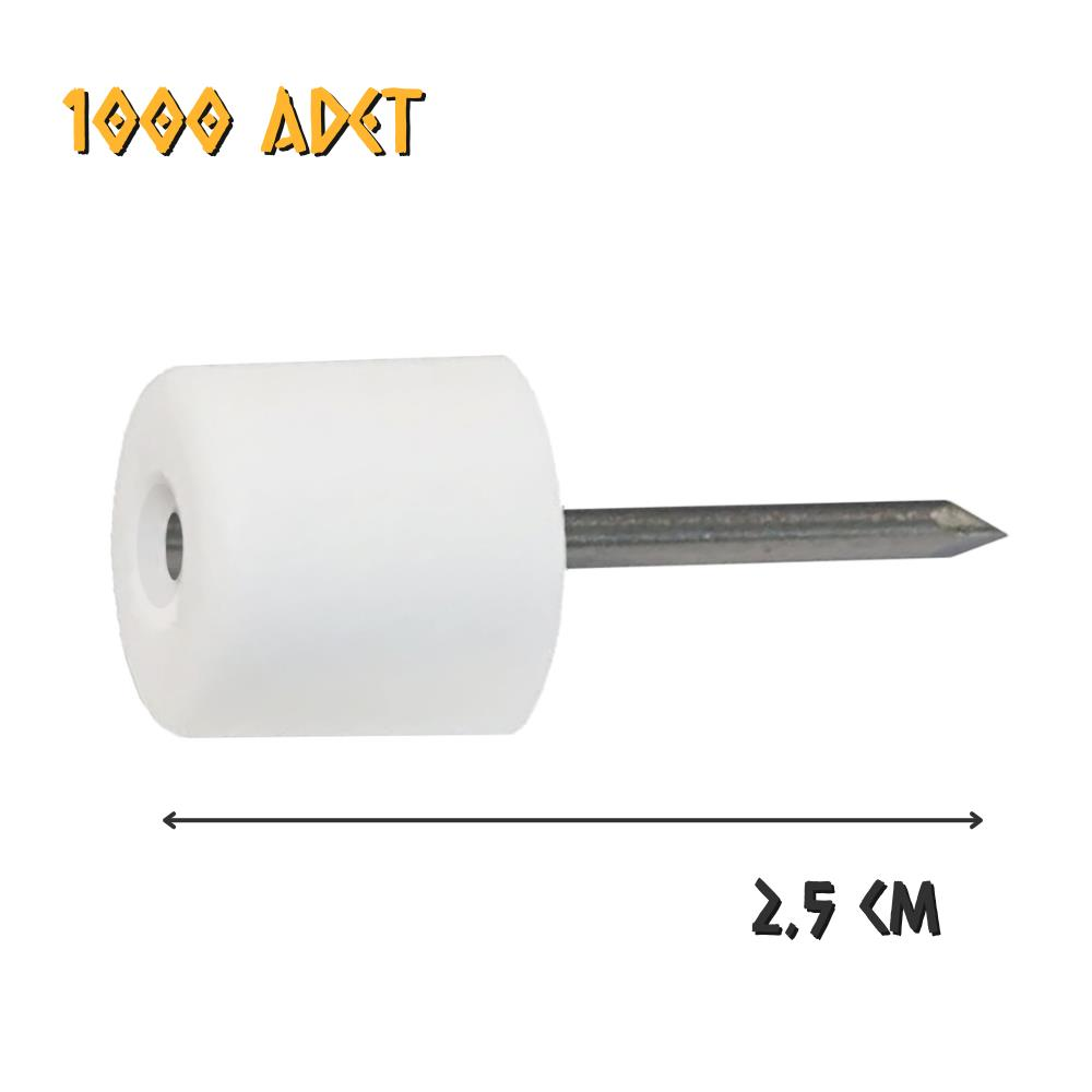 Koral Çivili Raf Pimi Standart Beyaz - 1000 Adet