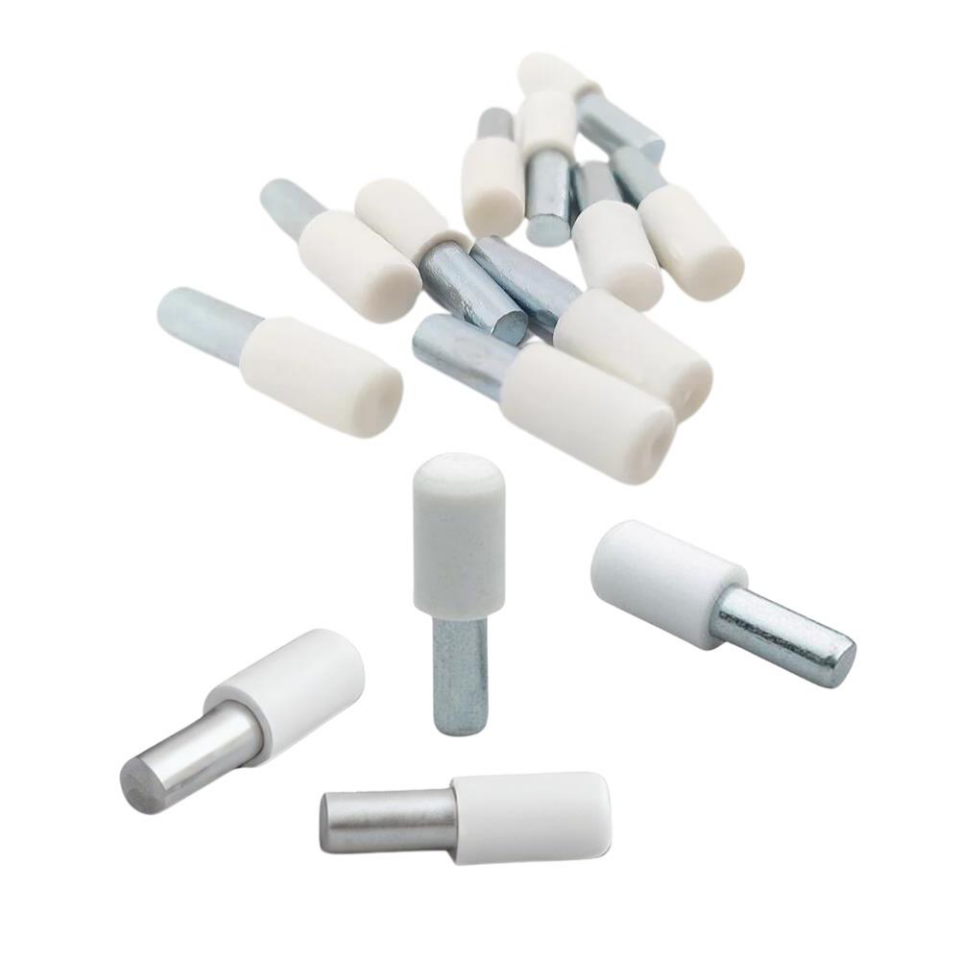 Koral Plastik Başlı Metal Raf Pimi Beyaz - 100 Adet